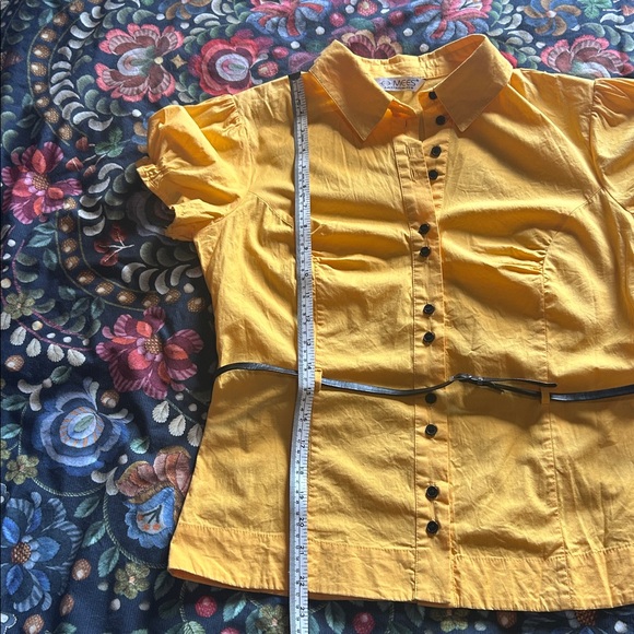 Free add on!  MEES yellow cotton 42 yellow dress shirt - Picture 6 of 6